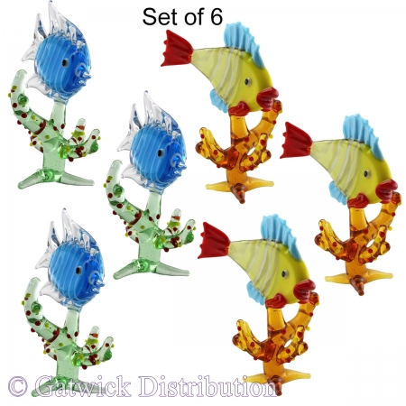 Fish on Coral - set of 6