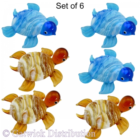 Special - Marble Turtles - Set of 6